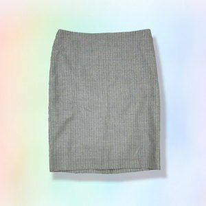 Theory‎ Frieda Pencil Skirt Sz 8 Wool Gray Striped